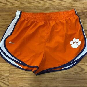 Nike Clemson Women's Orange Athletic Shorts Tiger Running Size Large